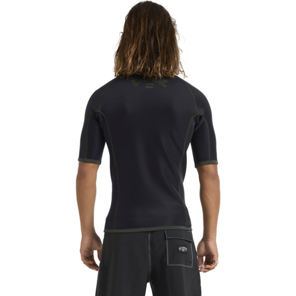 2026 Billabong Mens Absolute Short Sleeve Neoprene Top ABYW900105 - Forest